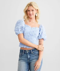Rosette Floral Top