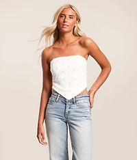 Beaded Fringe Hanky Tube Top