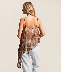 Animal Print Asymmetrical Tank Top