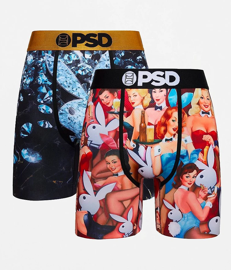 Playboy Bunny 2 Pack Stretch Boxer Briefs