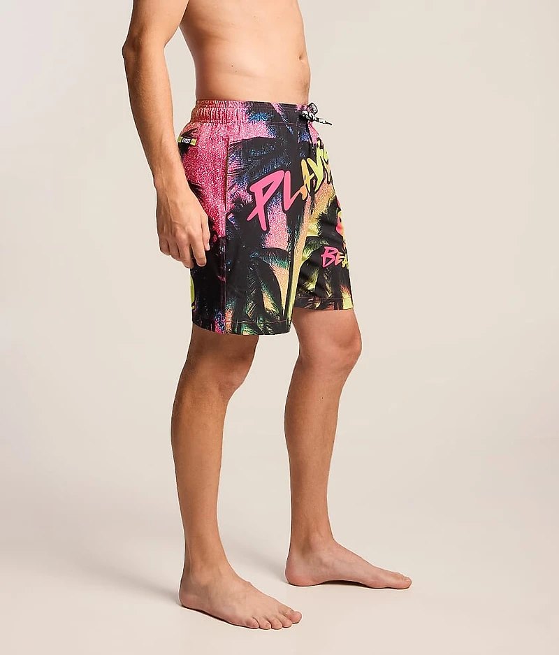 Playboy Beach Club Stretch Swim Trunks