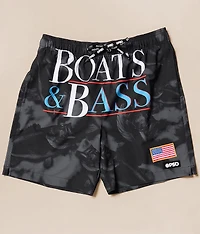 Boats & Bass Stretch Swim Trunks