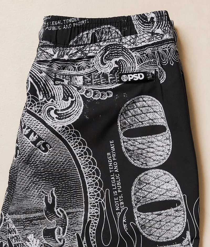 Silver Bands Stretch Swim Trunks