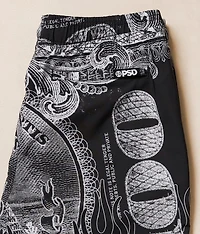 Silver Bands Stretch Swim Trunks