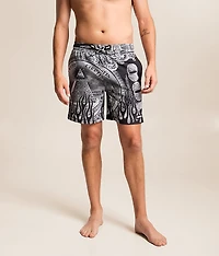 Silver Bands Stretch Swim Trunks