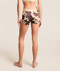 Longhorn Cow Print Stretch Boy Short