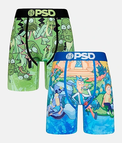 Rick & Morty 2 Pack Stretch Boxer Briefs