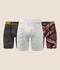 PSD 3 Pack Metallic Skins Stretch Boxer Briefs