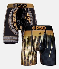 Black & Gold 2 Pack Stretch Boxer Briefs
