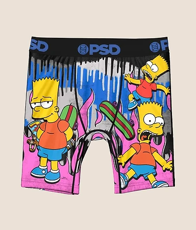 Boys - The Simsons Bart Sk8 Drip Stretch Boxer Briefs