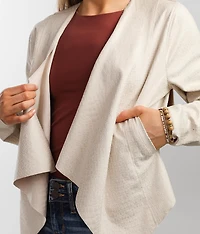 Snake Print Cropped Jacket