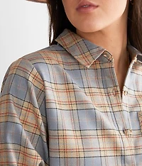 Metallic Plaid Shirt