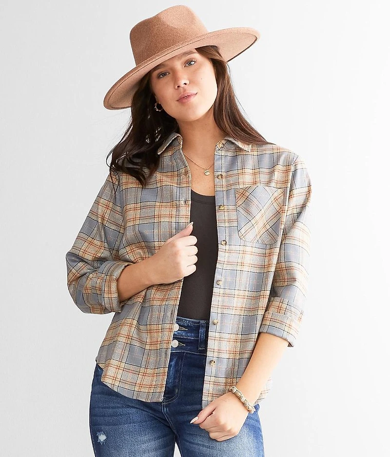 Metallic Plaid Shirt