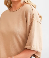Raw Edge Cropped Top