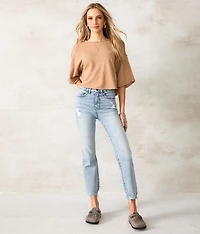Raw Edge Cropped Top