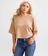 Raw Edge Cropped Top