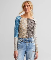 Ribbed Color Block Top