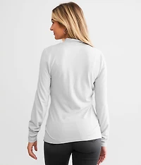 Brushed Mock Neck Top