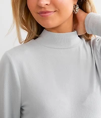 Brushed Mock Neck Top