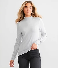 Brushed Mock Neck Top