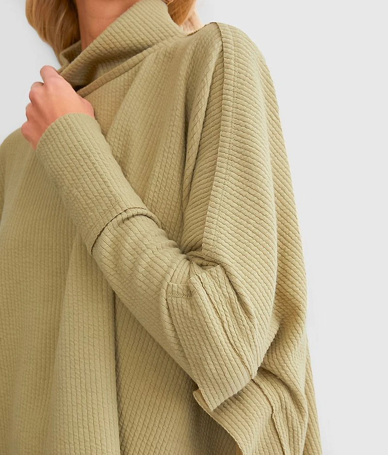 Mock Neck Dolman Top