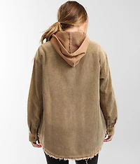 Hooded Corduroy Shacket