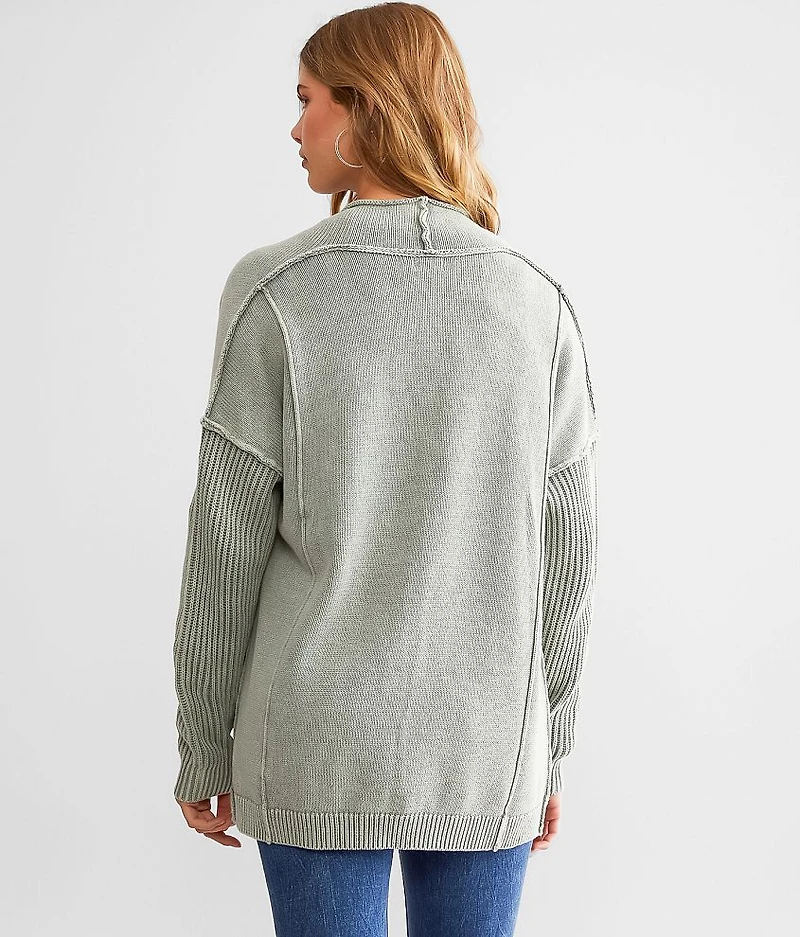 Washed Cardigan Sweater