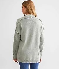 Washed Cardigan Sweater