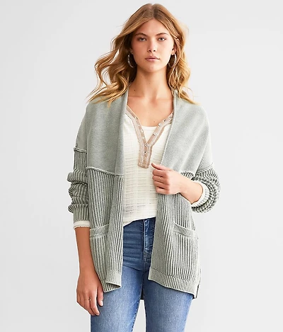 Washed Cardigan Sweater