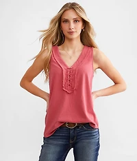 Lace-Up Tank Top