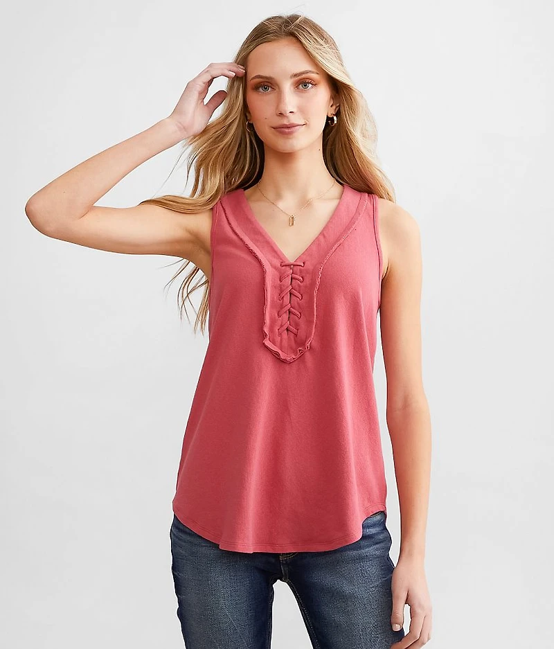 Lace-Up Tank Top