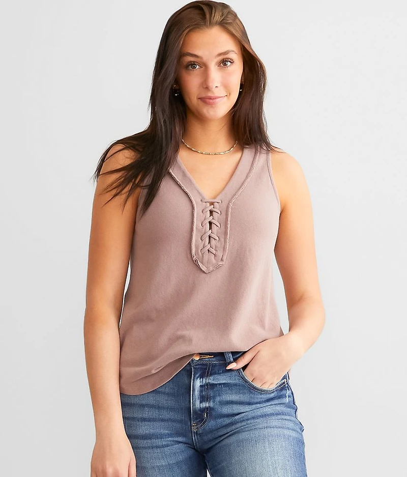 Lace-Up Tank Top