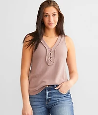 Lace-Up Tank Top