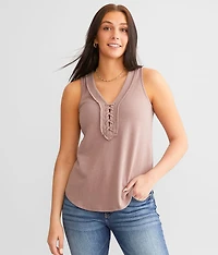 Lace-Up Tank Top