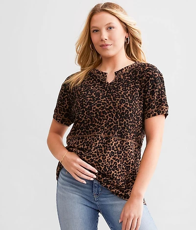 Cheetah Print Pieced Top