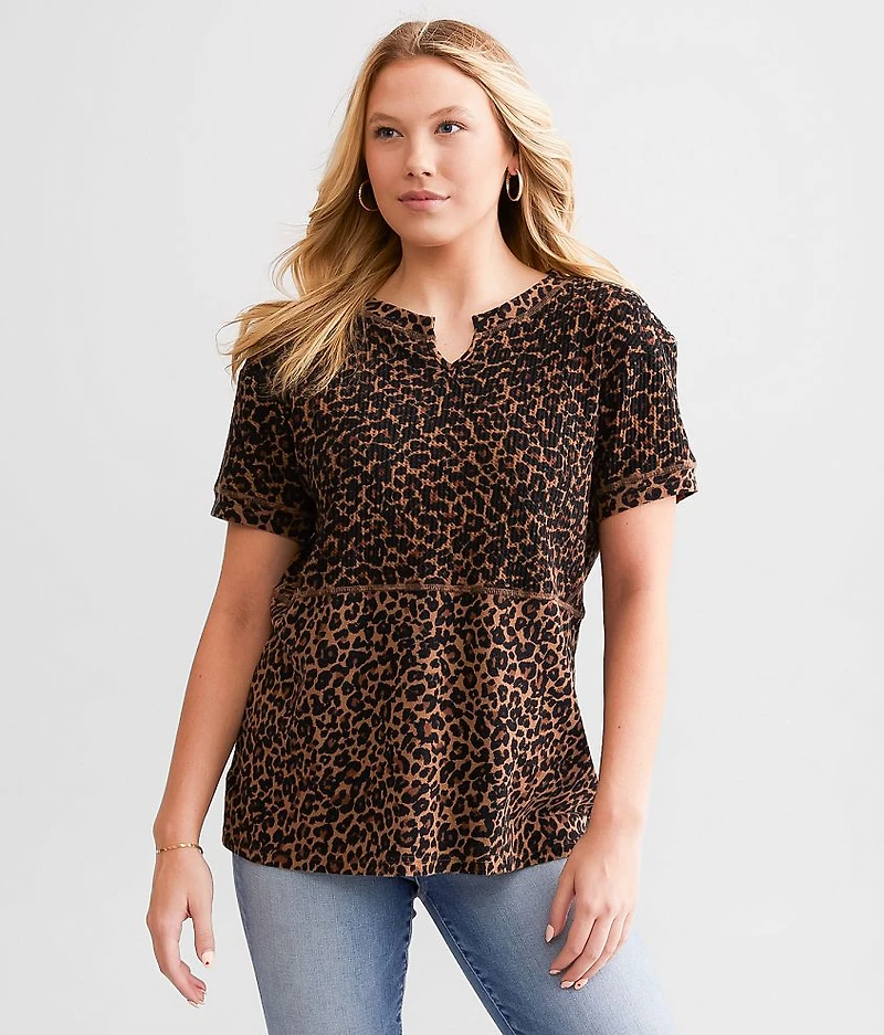 Cheetah Print Pieced Top