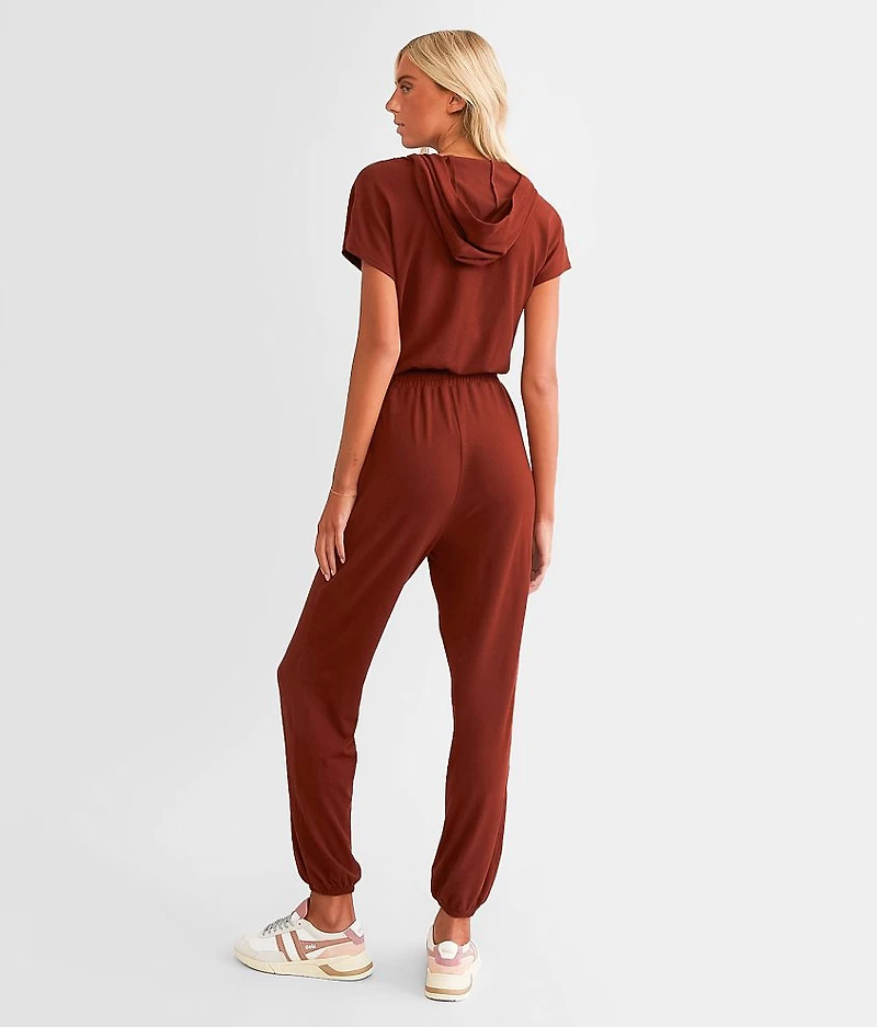 Hooded Quarter Zip Jumpsuit