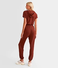 Hooded Quarter Zip Jumpsuit