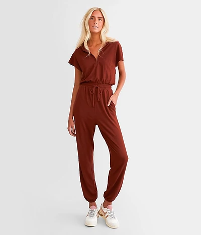 Hooded Quarter Zip Jumpsuit