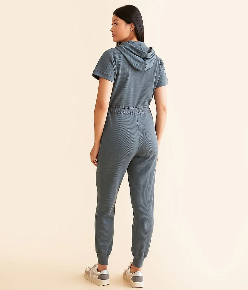 Hooded Henley Jumpsuit