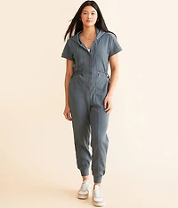 Hooded Henley Jumpsuit