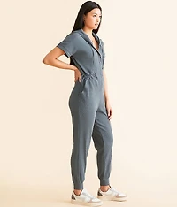 Hooded Henley Jumpsuit