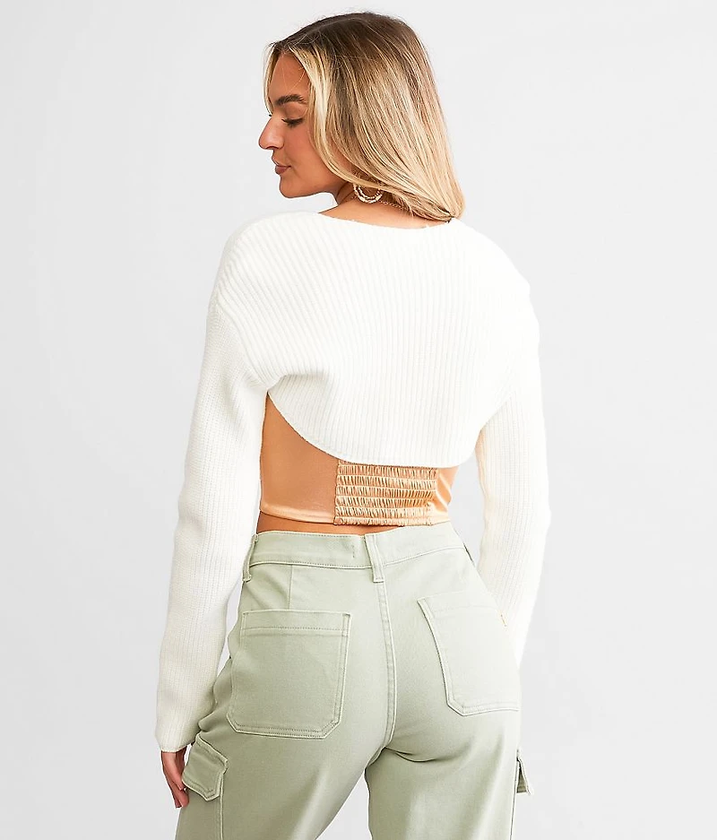 Cropped Bolero Cardigan Sweater