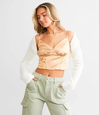 Cropped Bolero Cardigan Sweater