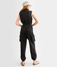 Washed Cargo Jumpsuit