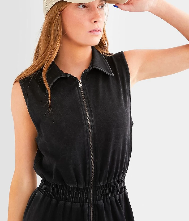 Washed Cargo Jumpsuit