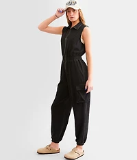 Washed Cargo Jumpsuit