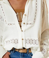 Resort Edit - Lace Inset Oversized Blouse