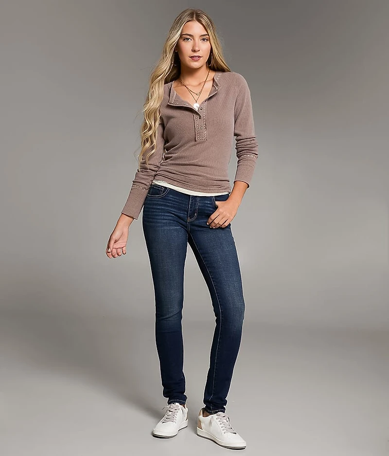 Contrast Stitch Thermal Henley