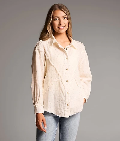 Frayed Polka Dot Shirt